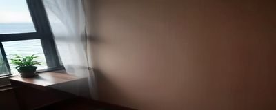 动漫爱好者在客厅大屏电视上观看黄页动漫剧场版，画面温馨，灯光柔和，体现家庭观影场景